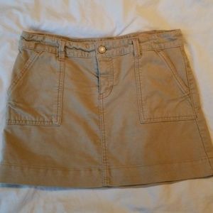 Tan courdory min skirt